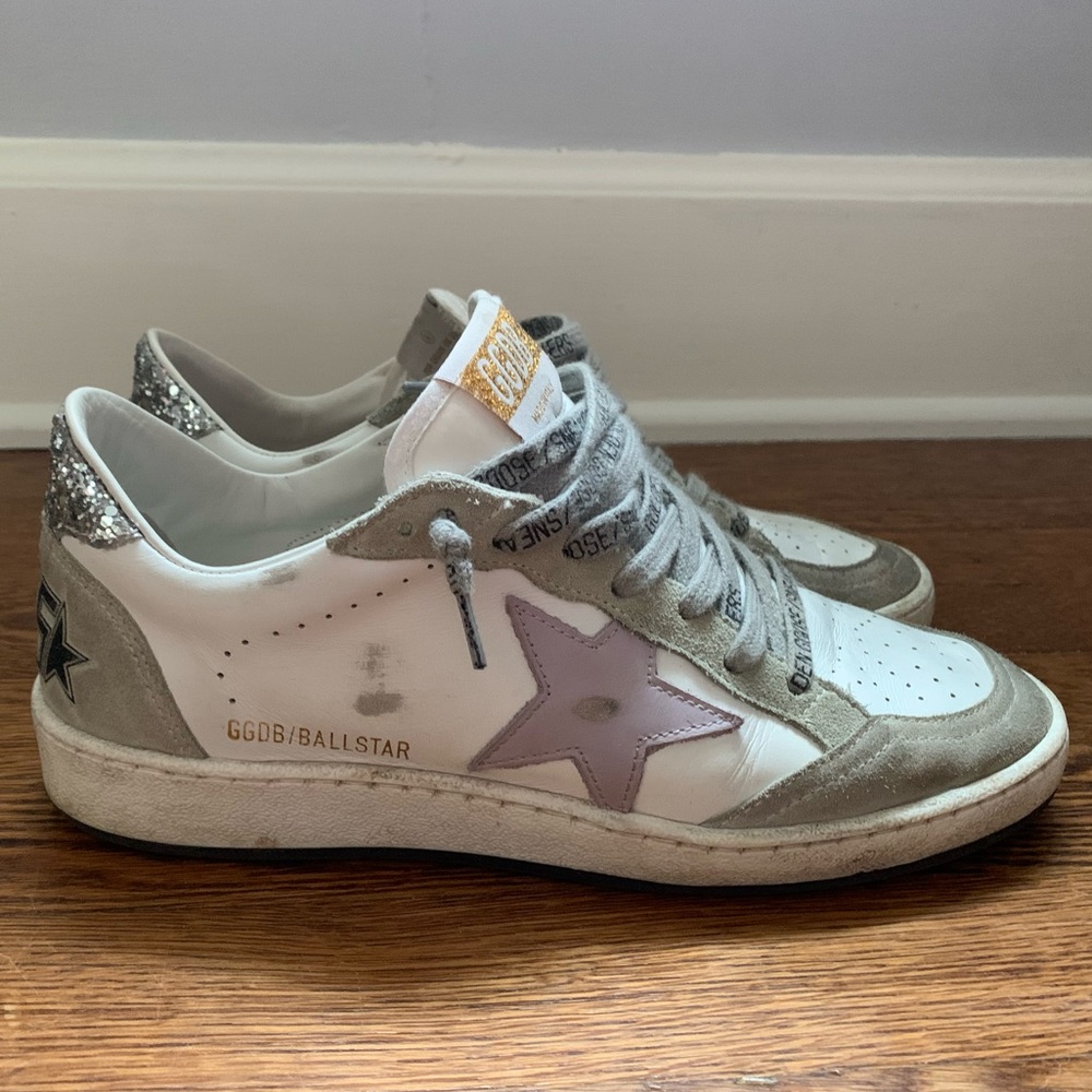 Golden Goose Ballstar Lavender Star size 38